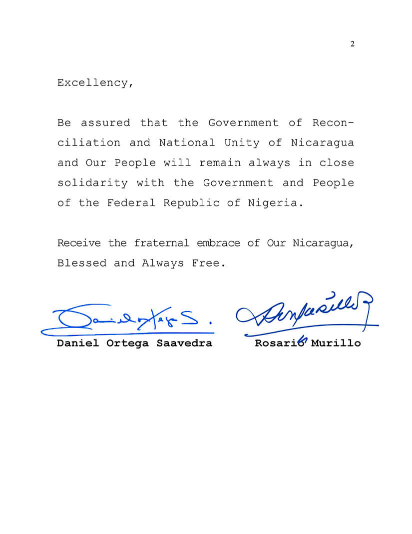 nicaragua lamenta tragedia ocurrida en escuela de nigeria